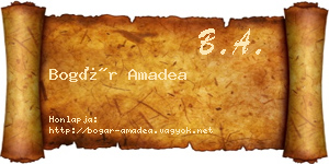 Bogár Amadea névjegykártya